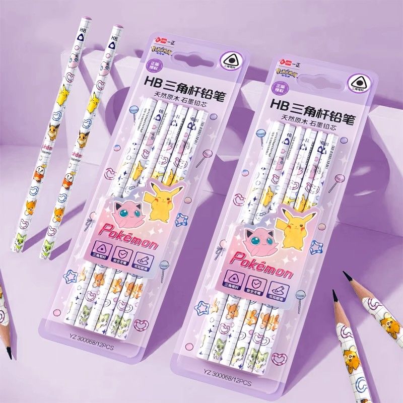 Supply Of Office Stationery - Pokémon Dreieckige 2B Holzbleistifte Leichte Schreibwaren