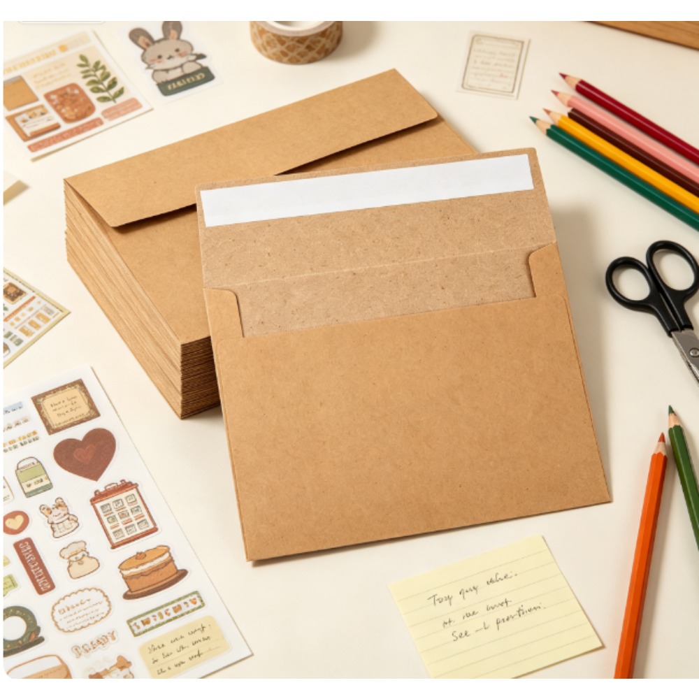 Letter Envelope Kraft - 50er-Pack Kraftpapierumschläge - 4 x 6