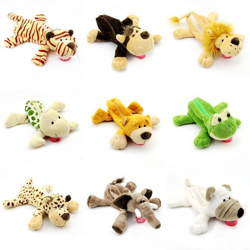 Lion Stationery & Office Supply(Kunshan)Co.Ltd - Niedliche Plüsch-Bleistifttaschen, kreatives Waldtier, Kawaii-Aufbewahrungstasche, Löwe,
