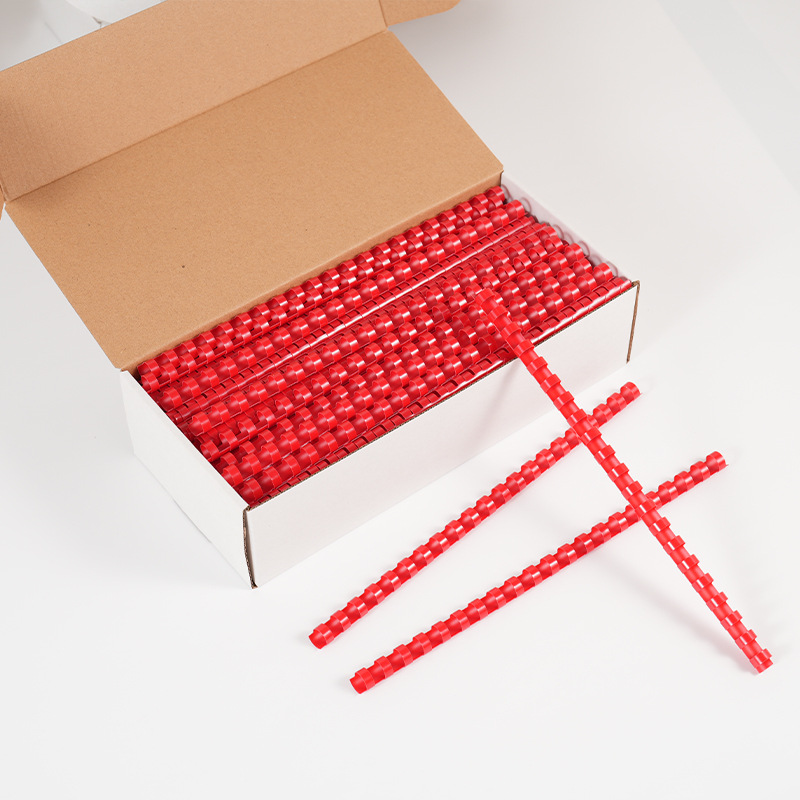 Binding Comb Plastic - ReadStar 50/100 Stück Rote PVC-Bindungsringe A4-Größe