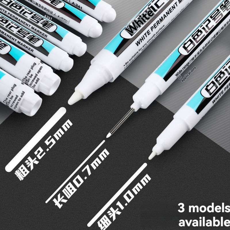 Whiteboard Marker Set - 1/10/20 Stück weiße Permanentmarker-Set, 0,7/1,0/45 mm
