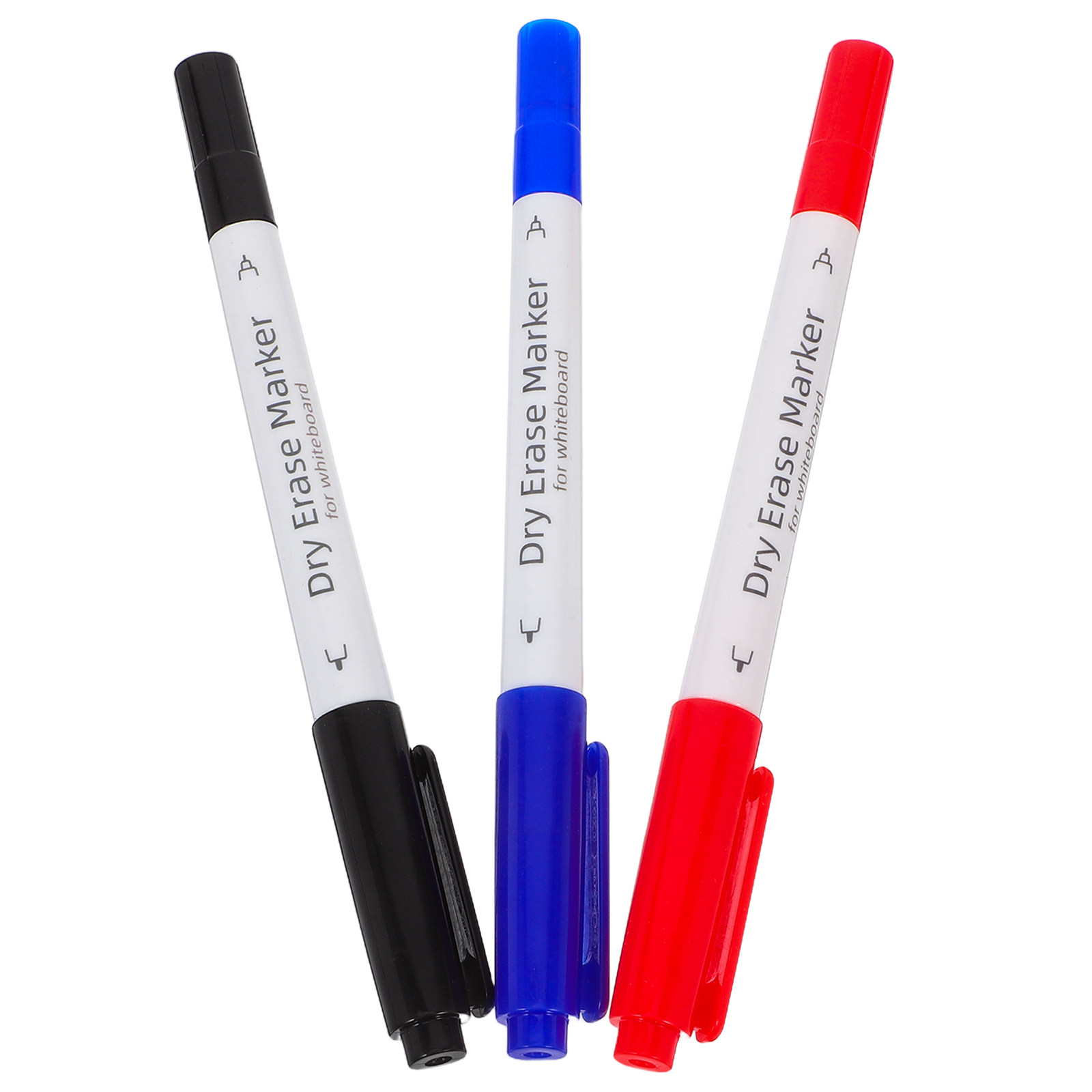 Whiteboard Marker Set - 3er-Set Whiteboard-Marker, trocken abwischbar, doppelseitig, löschbar,