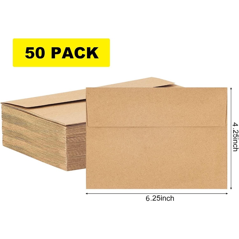 50er-Pack Kraftpapierumschläge – Letter Envelope Kraft Bewertung und Preis